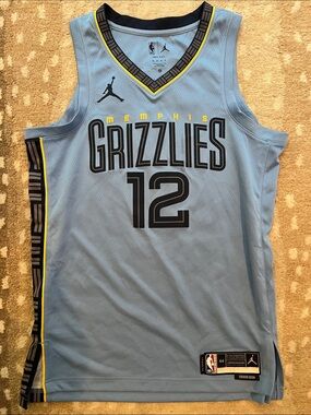 NBA Memphis Grizzlies #12 MORANT Jersey with Yellow Accents